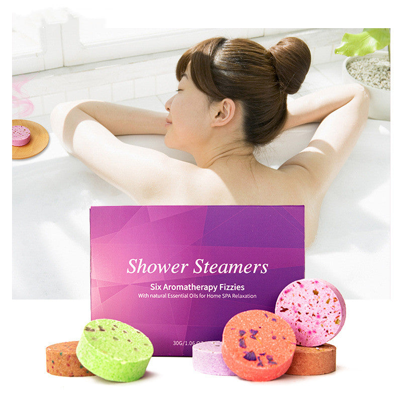 Aromatherapy Bath Tablets Set with Essential Oil - 6PCS, 30g, Sea Salt