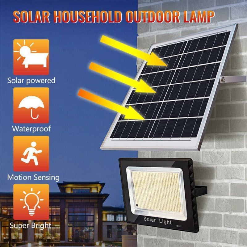 3200 Sq Ft Solar Street Light Dusk to Dawn Flood Lamp with Remote Control