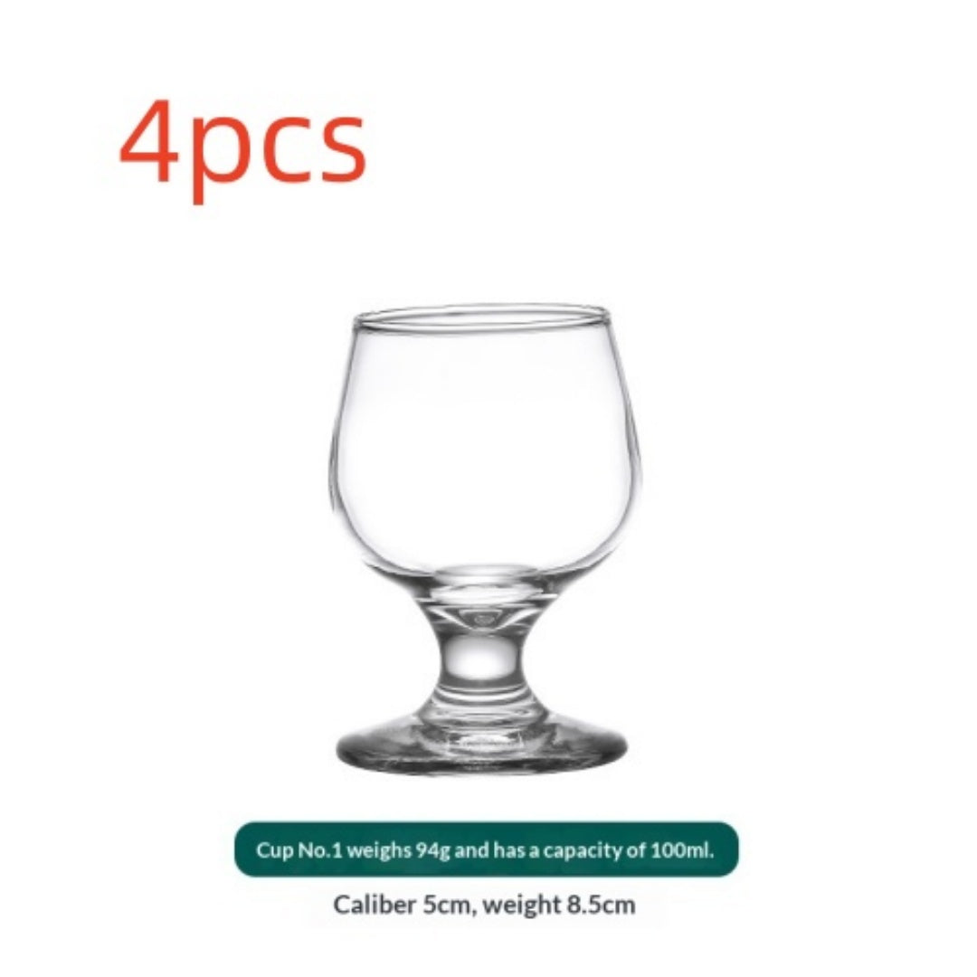 Short-Stemmed Wine Glass Set - Multiple Sizes & Quantities for Red & Brandy
