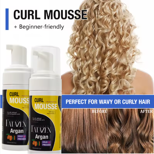 Natural Hair Styling Mousse - Strong Hold & Volumizing - 120ml