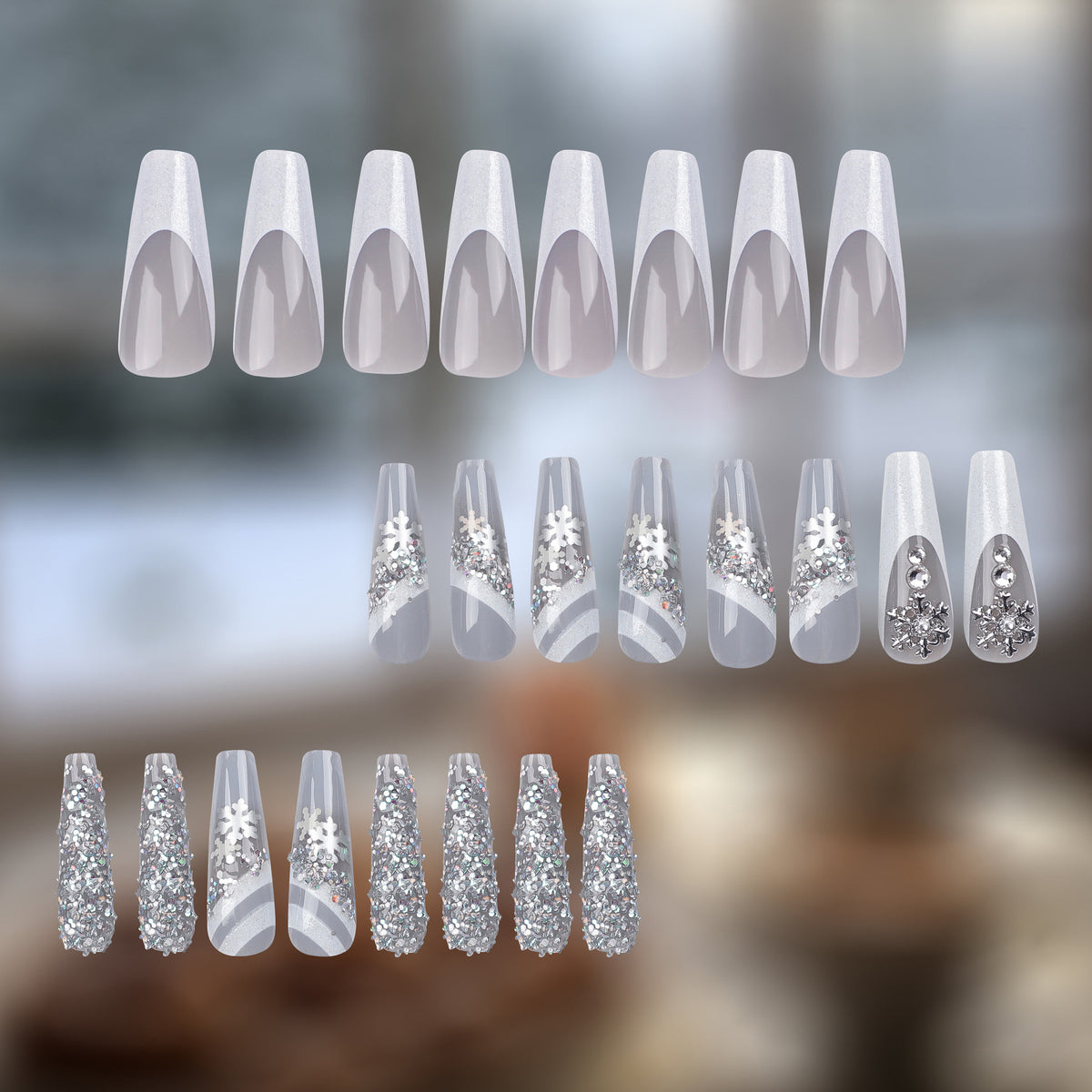 Press-On Nail Tips Set 24pc - JP2680
