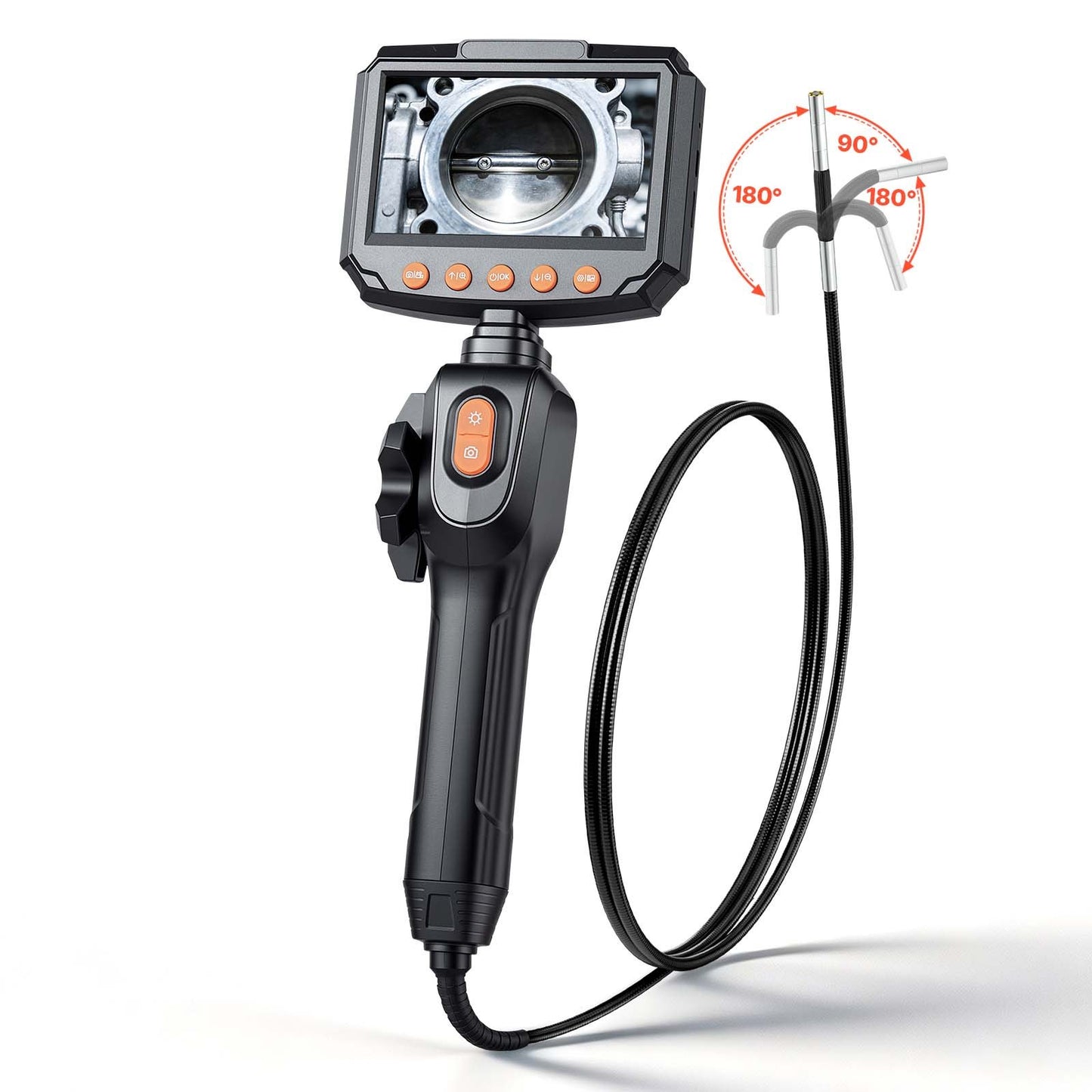 Articulating Inspection Camera with 0.15-Inch Ultra Slim HD Lens and Two-Way Articulated Endoscope for Automotive & Mechanical Inspection