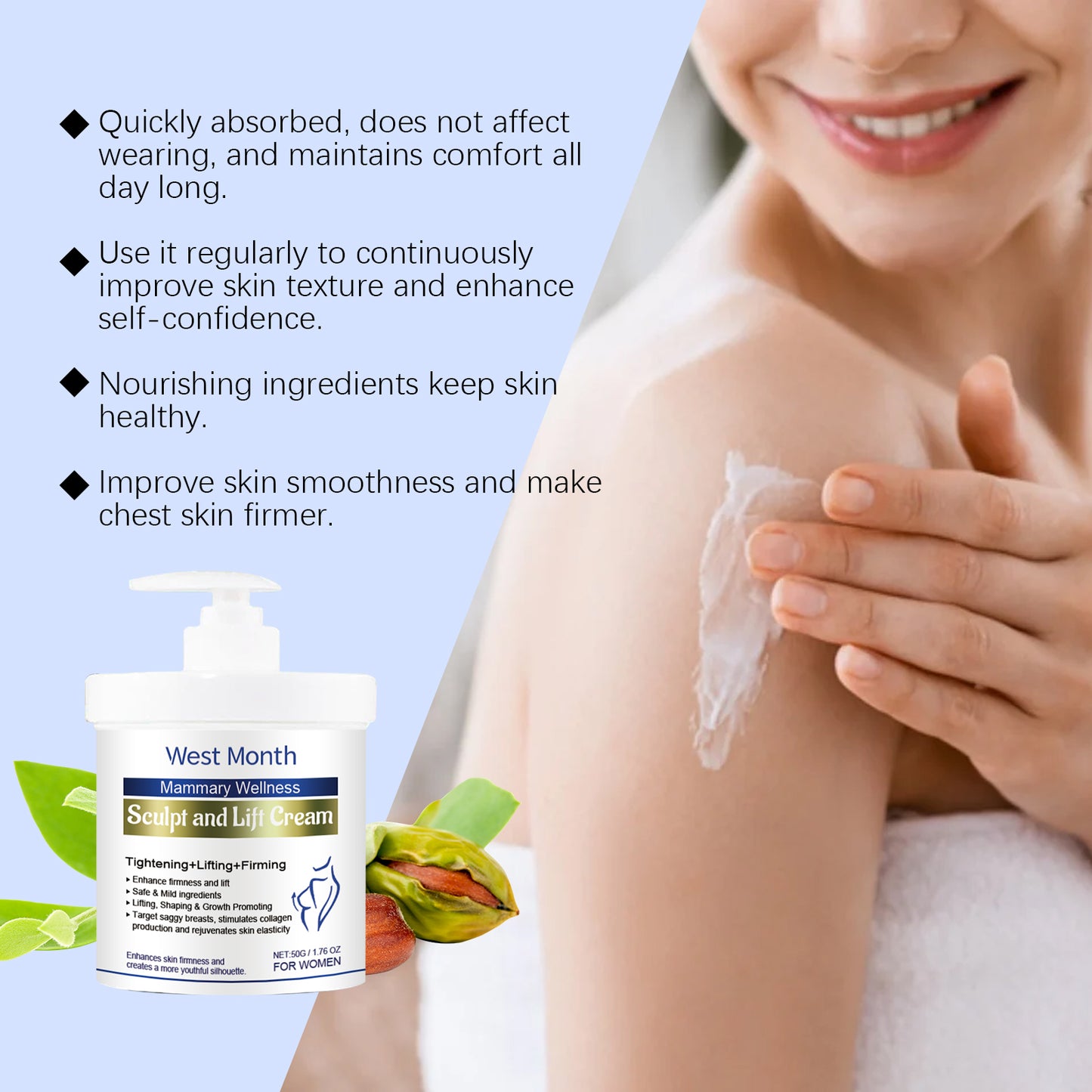 Breast Firming & Hydrating Massage Cream - Elasticity & Lifting Care