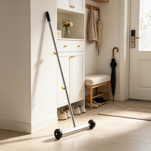 17-Inch Magnetic Sweeper with Wheels - 10 Lb Load Capacity, Adjustable Handle for Nails & Metal Debris Cleanup