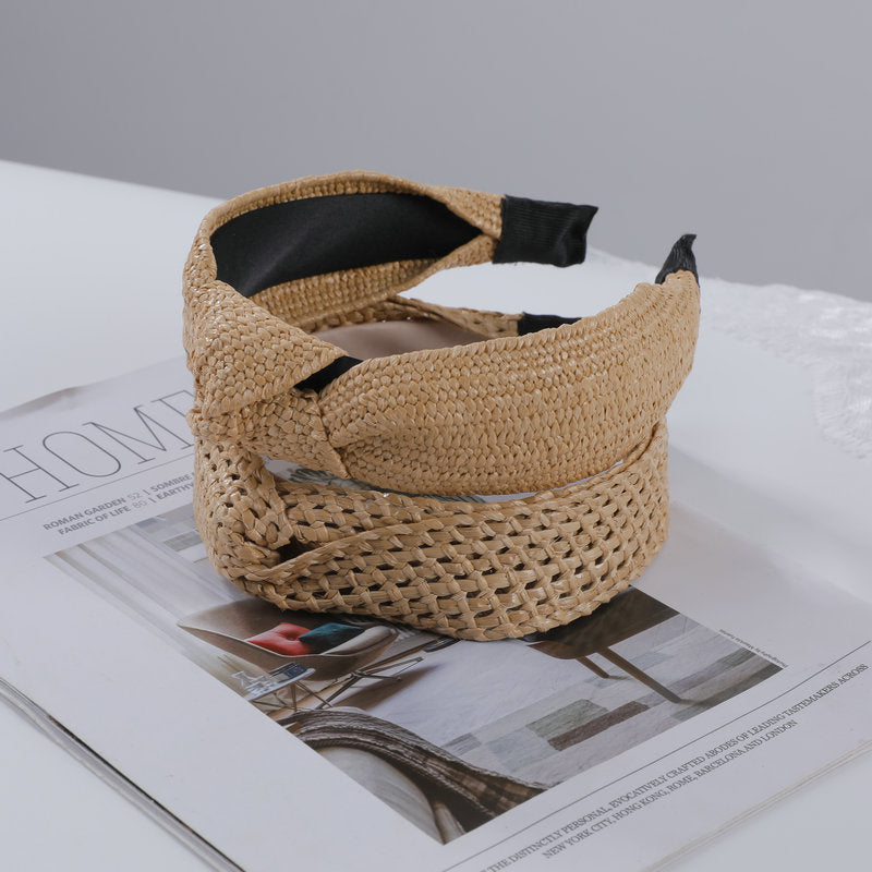 Bamboo Woven Wide Brim Hair Band – Bohemian Style