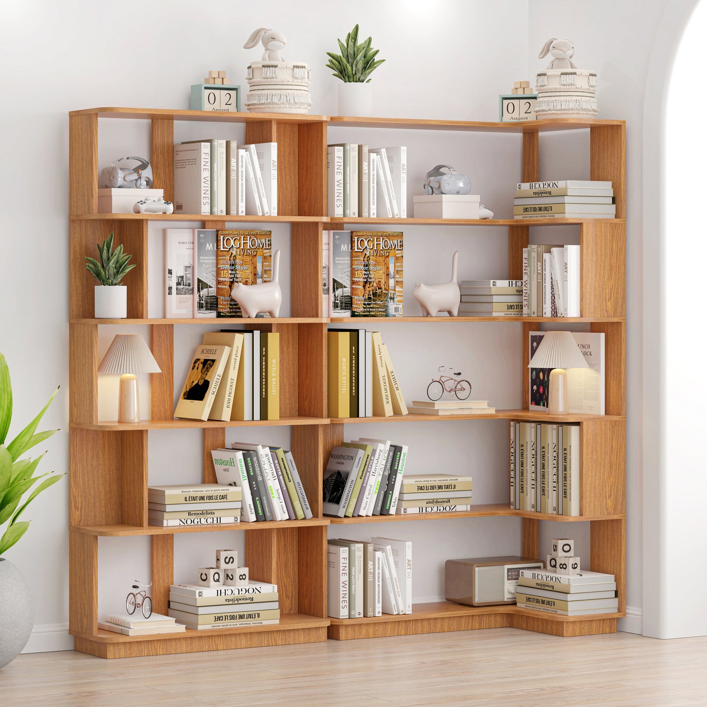 90 Cm Space Saving Corner Bookshelf 80 Bookcase Extendable Free