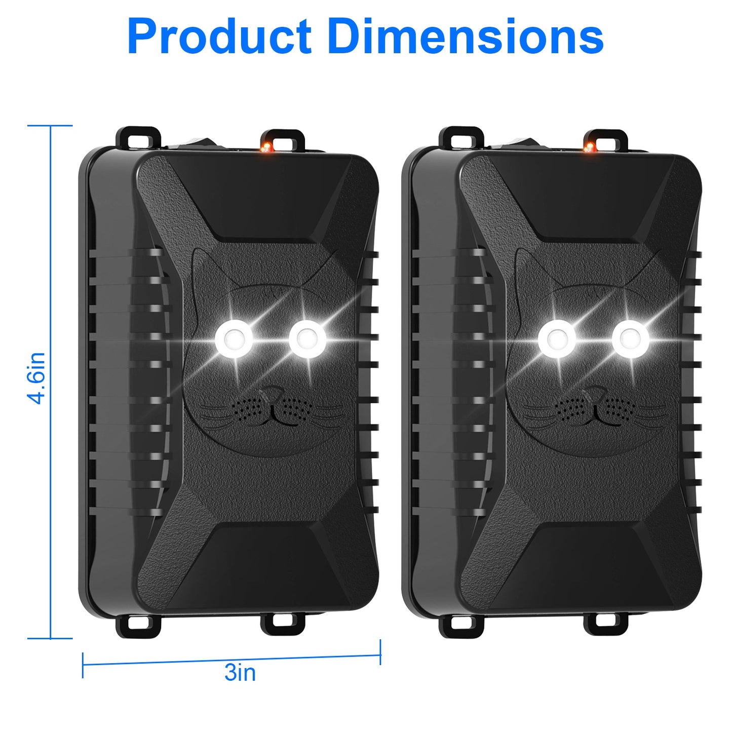 Under Hood Ultrasonic Rodent Repeller - 2 Pack with Multiple Power Sources
