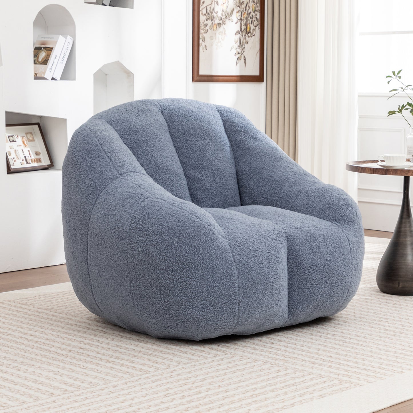 Bean Bag Chair With Filler, Sofa Tufted Soft Stuffed Filling, Fluffy