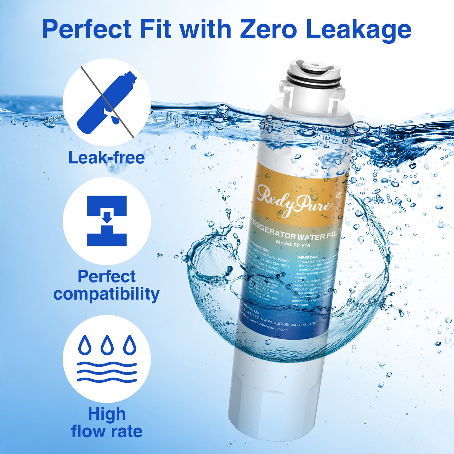 Refrigerator Water Filter Replacement - 6 Pack for Samsung Models