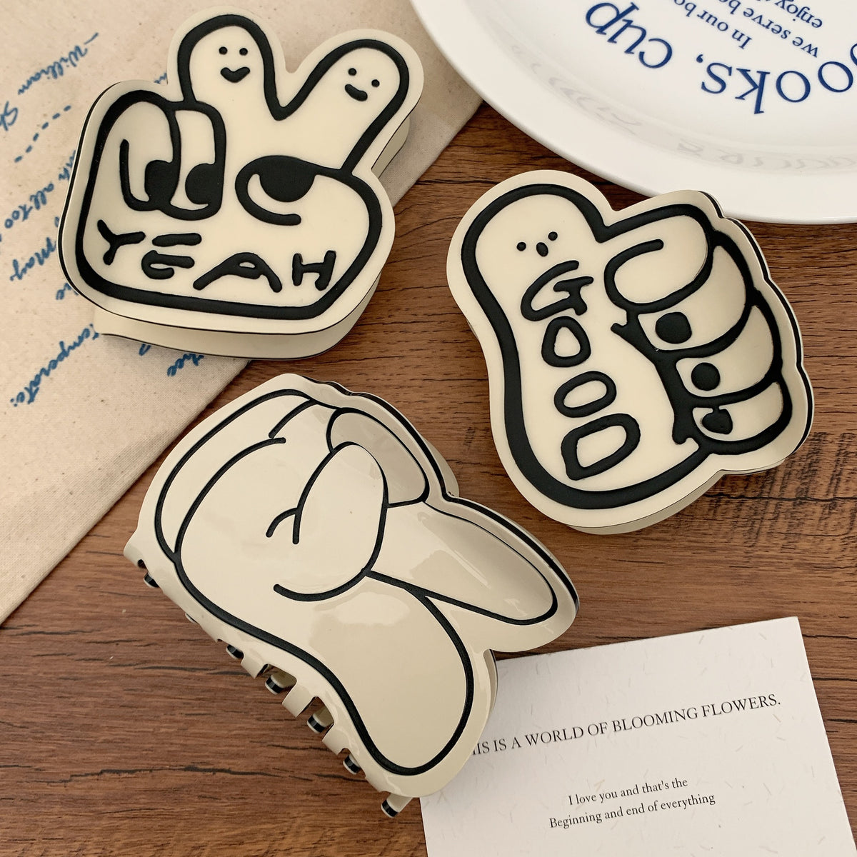 Thumb Gesture Hair Barrettes