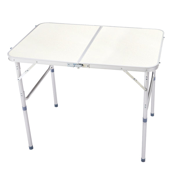Home Use Aluminum Alloy Folding Table 90x60x70cm - White, Portable & Space-Saving