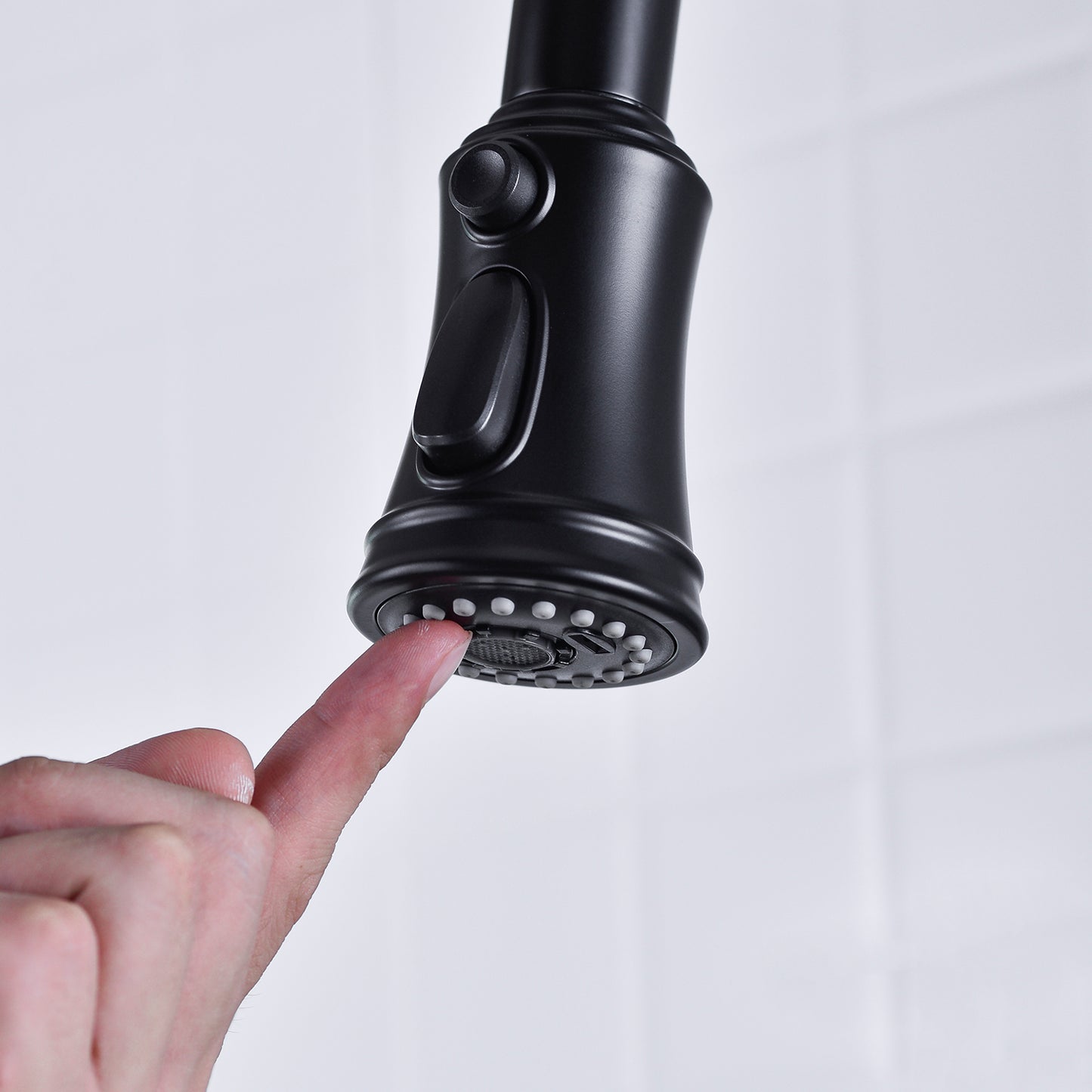 Pull Down Kitchen Faucet with Dual Handle - Matte Black