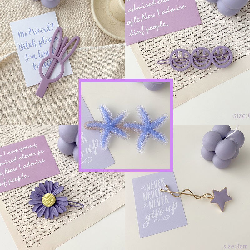 Purple Hairpin Set - 5 Pieces