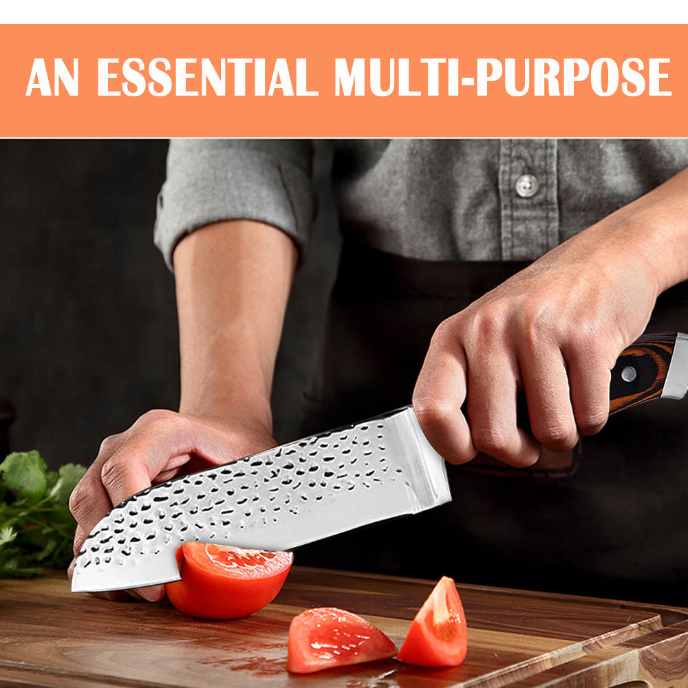 15-Piece Hammered and Forged Chef's Knife Set with Knife Holder