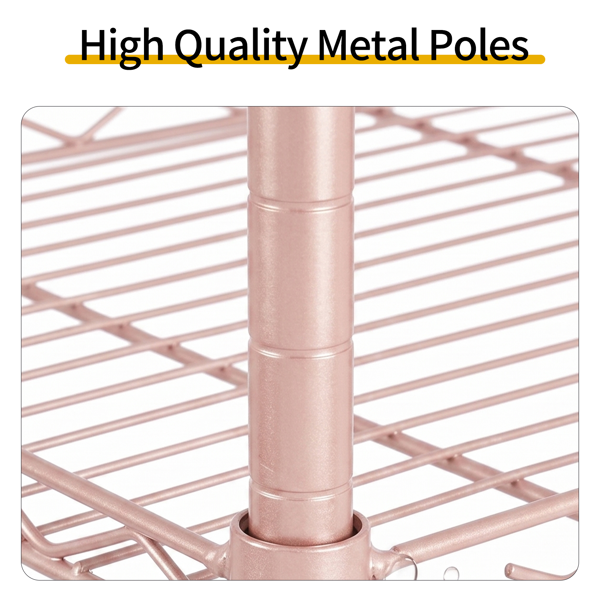 5-Tier Adjustable Iron Display Rack - High-Gloss Finish, 150cm