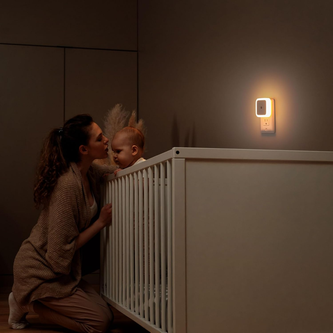8-Pack Plug-In Night Lights for Wall, Dusk to Dawn LED Night Lamp, Warm White