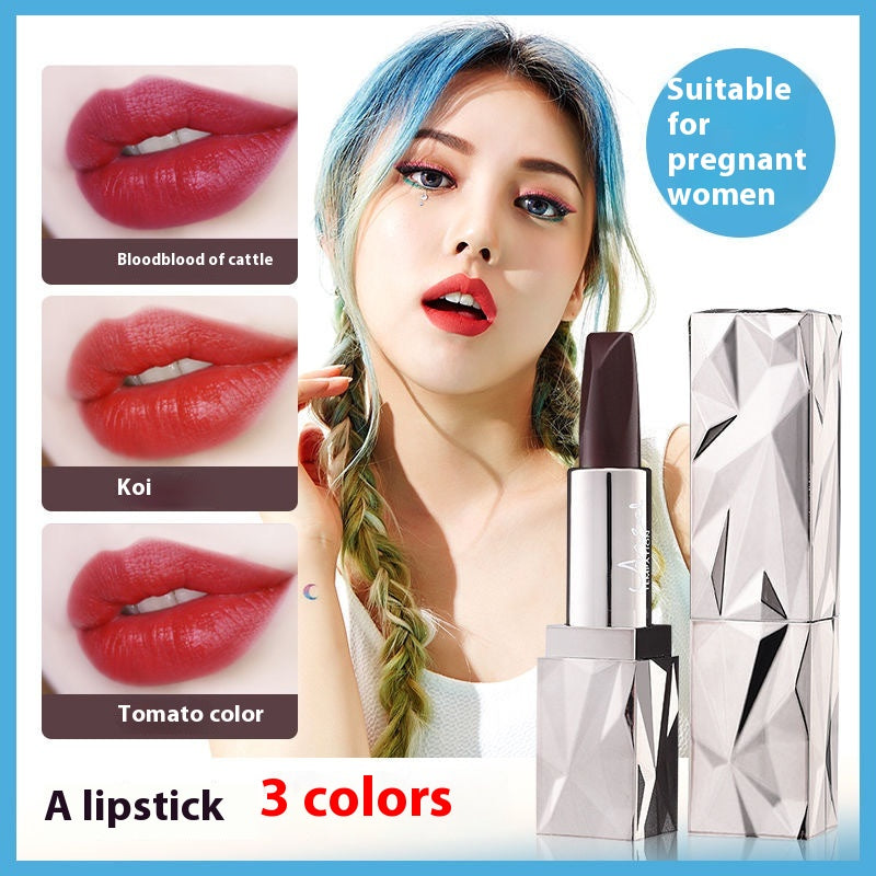 Three-Color Matte Lipstick - Moisturizing Long-Lasting Lip Color