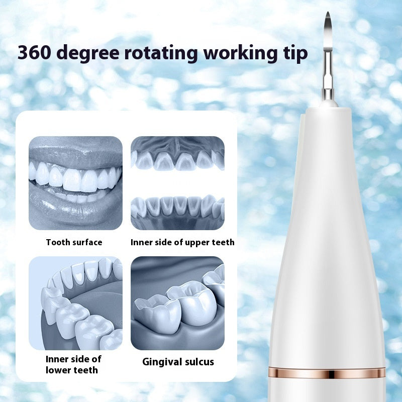 Ultrasonic Dental Calculus Remover Stone Stain Tartar Removal Tool White