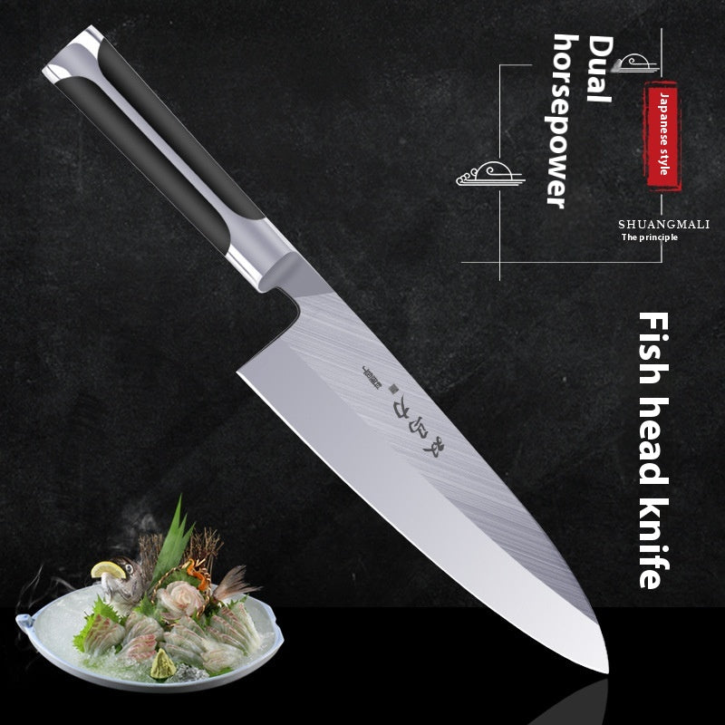 Japanese Sushi Salmon Fish Head Knife - 9-inch Kitchen Knife for Sushi & Seafood