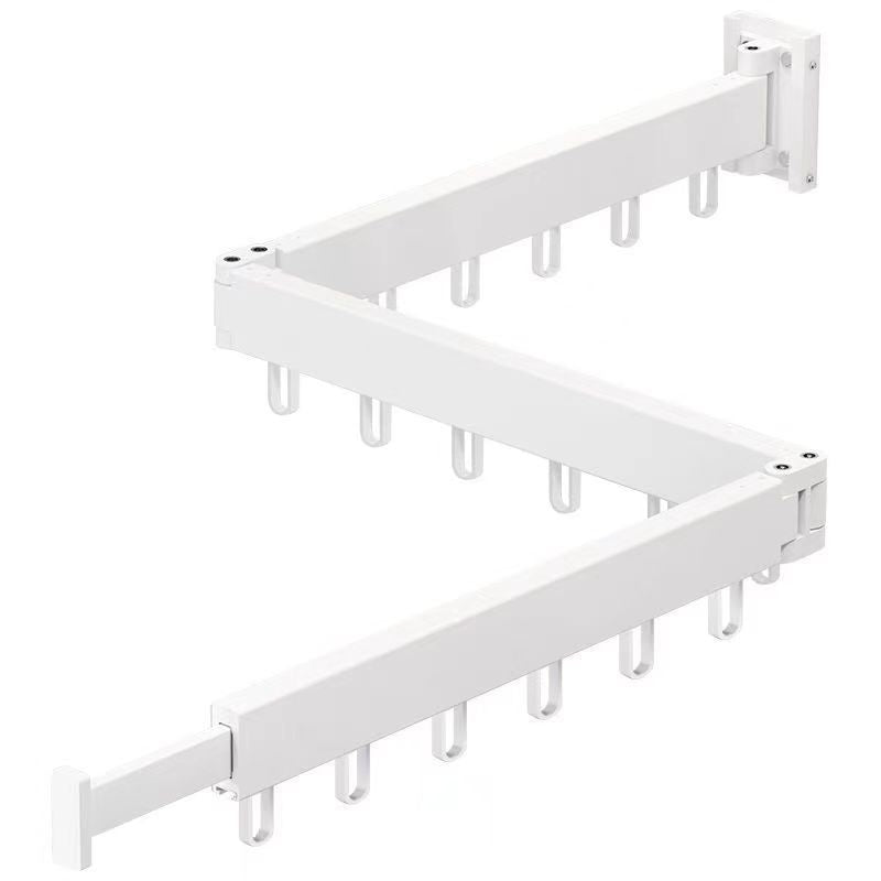 Punch-Free Wall-Mounted Clothes Drying Rack Aluminum Alloy Folding Airer