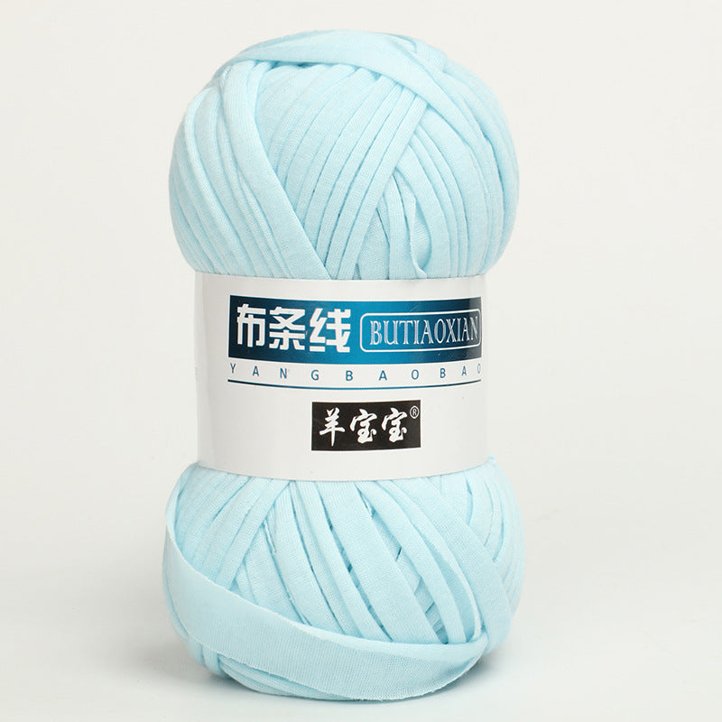 DIY Wool Woven Bag Material Kit - Coarse Wool Ball & Cloth Strips, Multiple Colors