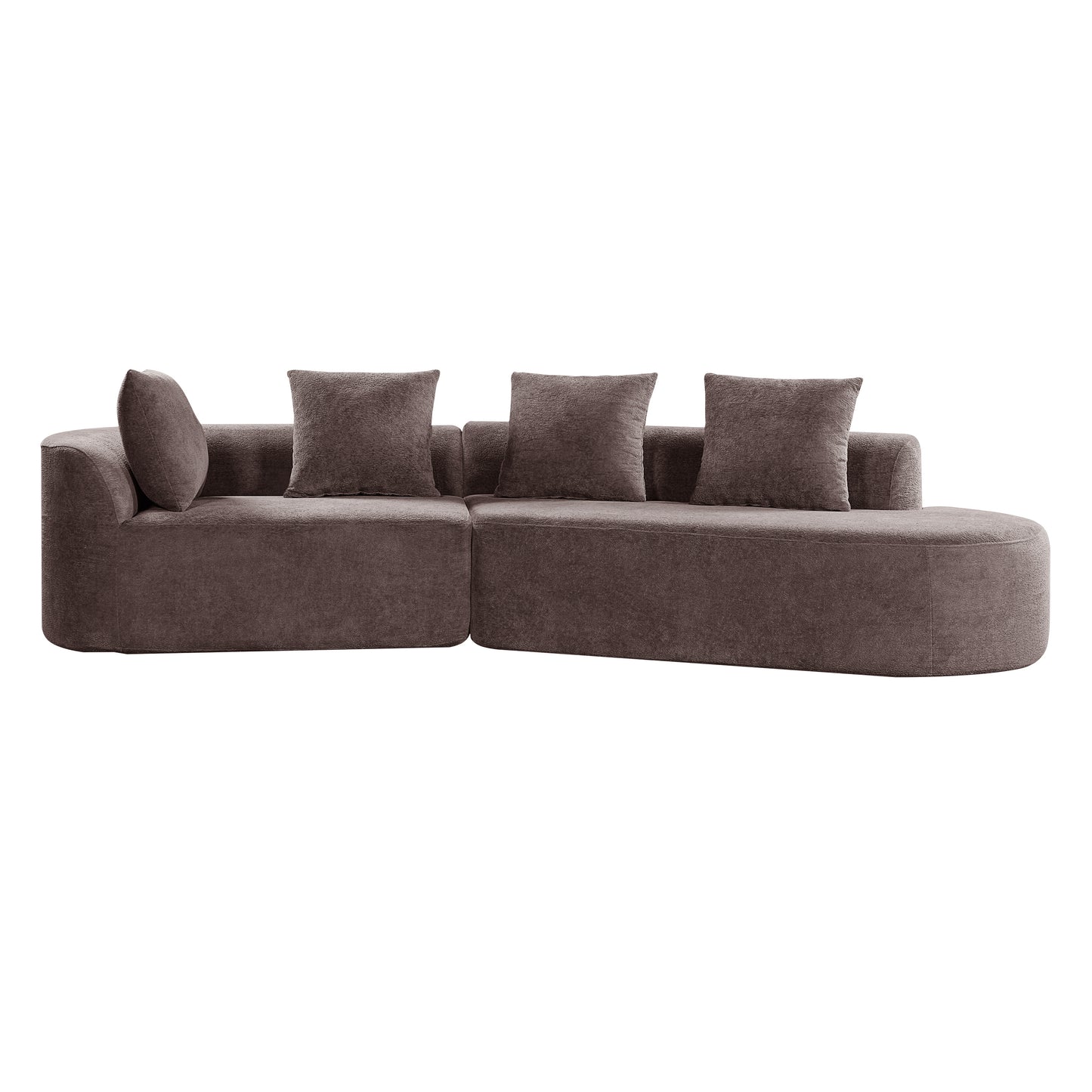 116 Modern Curved Sectional Sofa With High-Density Fully Compressed