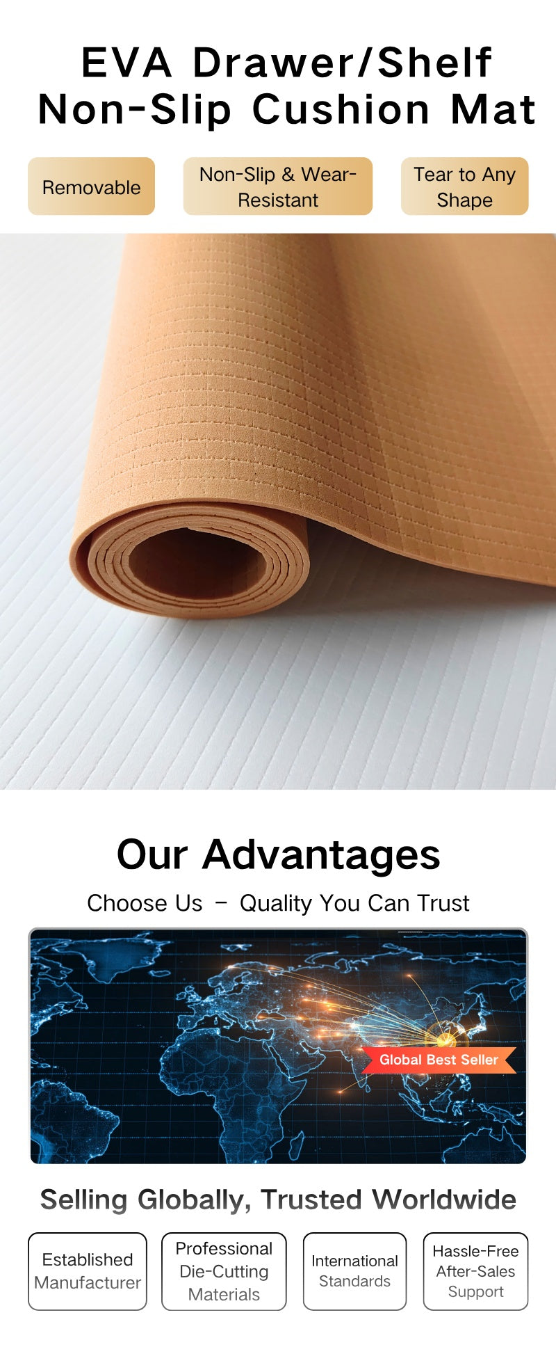 Peelable Perforated Foam Liner for Home & Garden Storage - EVA Material