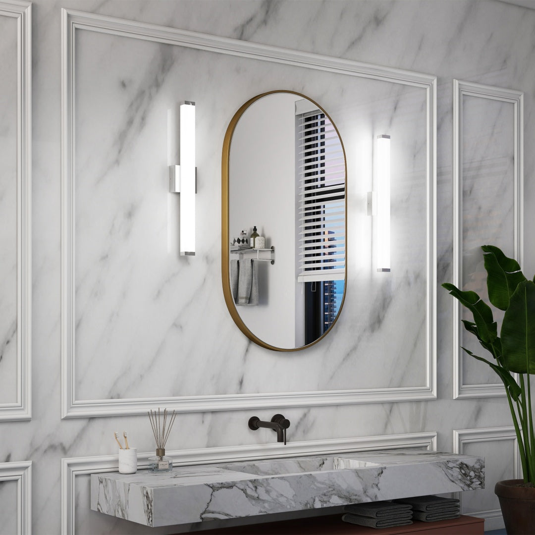 25 Inch Brushed Nickel LED Bathroom Vanity Light Wall Fixture - Energy Efficient