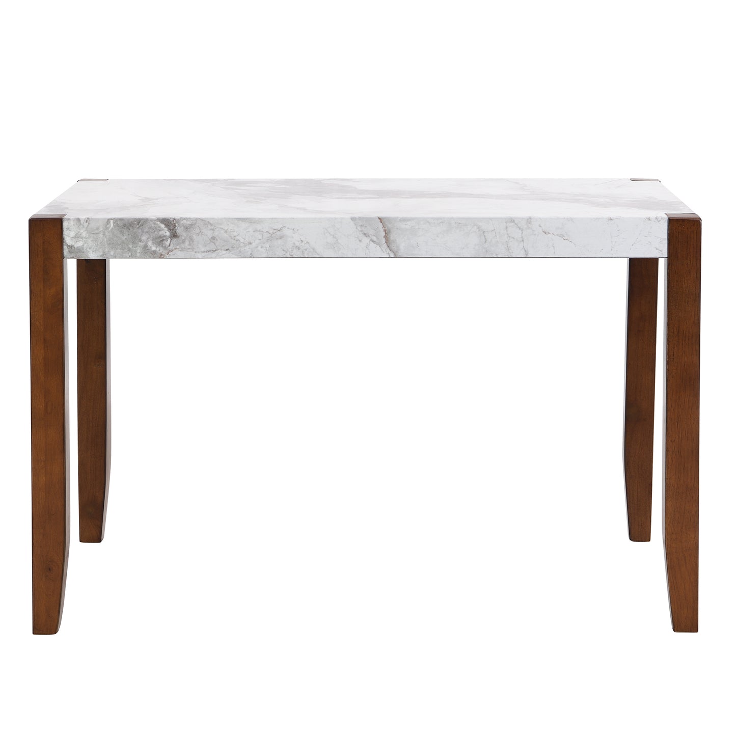 46.5 Modern Dining Table, Rectangular Faux Marble Style Table With
