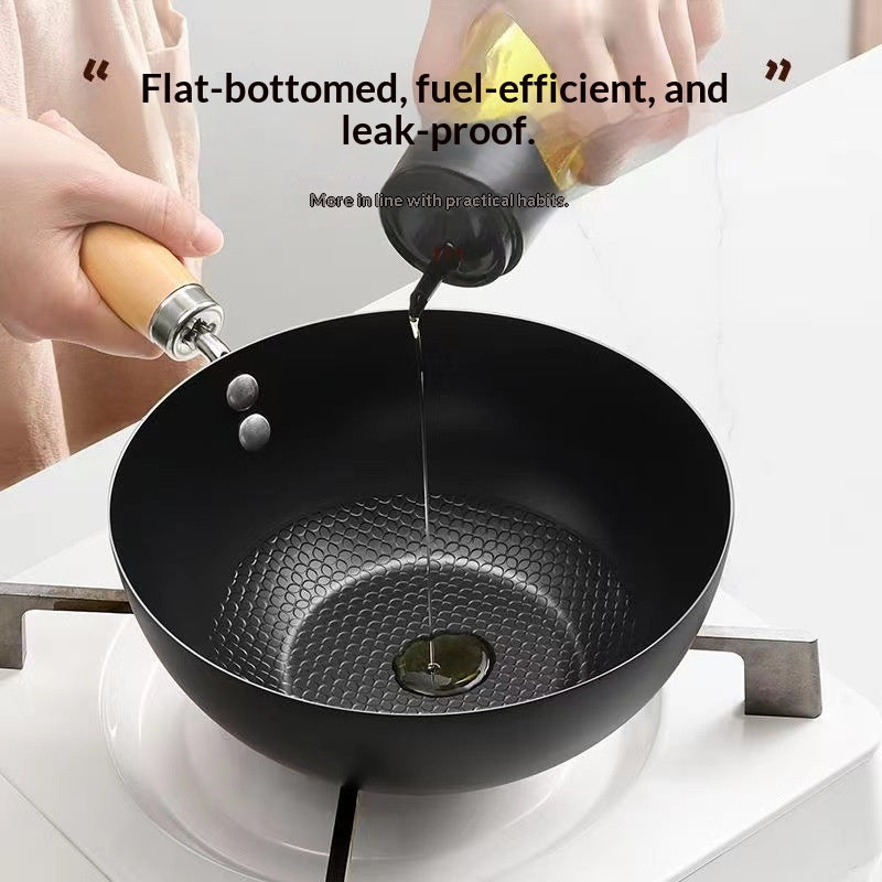 Japanese-Style Mini Non-Coated Frying Pan - 20cm or 24cm, Wrought Iron