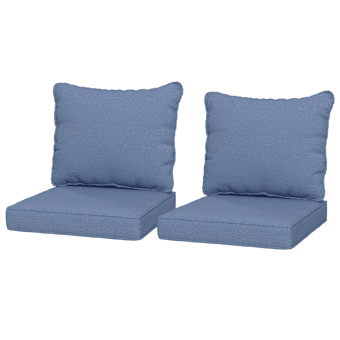 Outdoor Patio Chair Cushions Set of 2 - Blue Fade Resistant