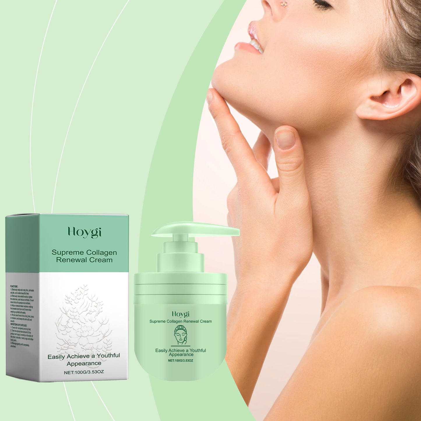 Collagen Body Moisturizer Cream - Hydrating Skin Care with Tea & Aloe Vera