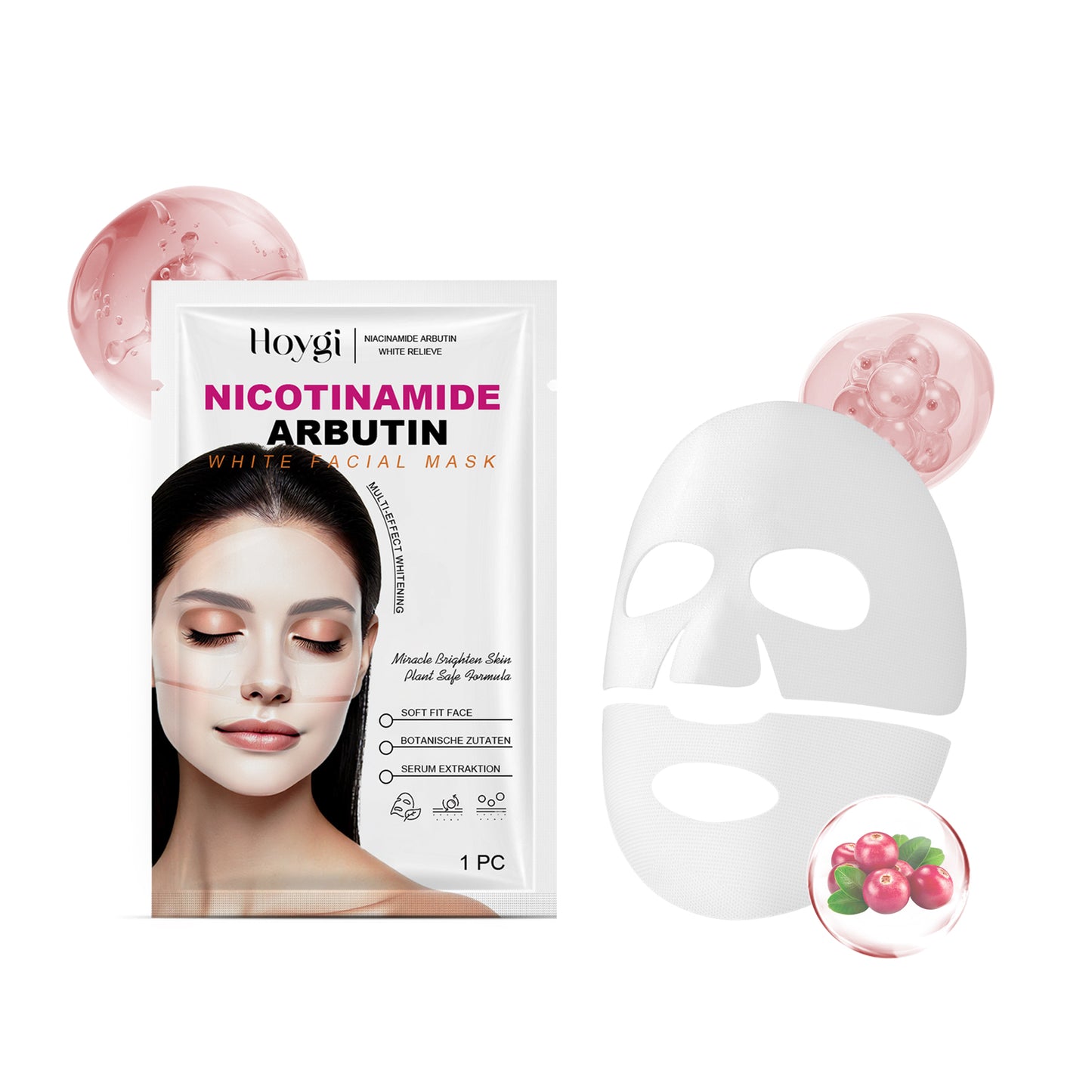 Nicotinamide Arbutin Moisturizing Facial Mask - Brightening & Firming