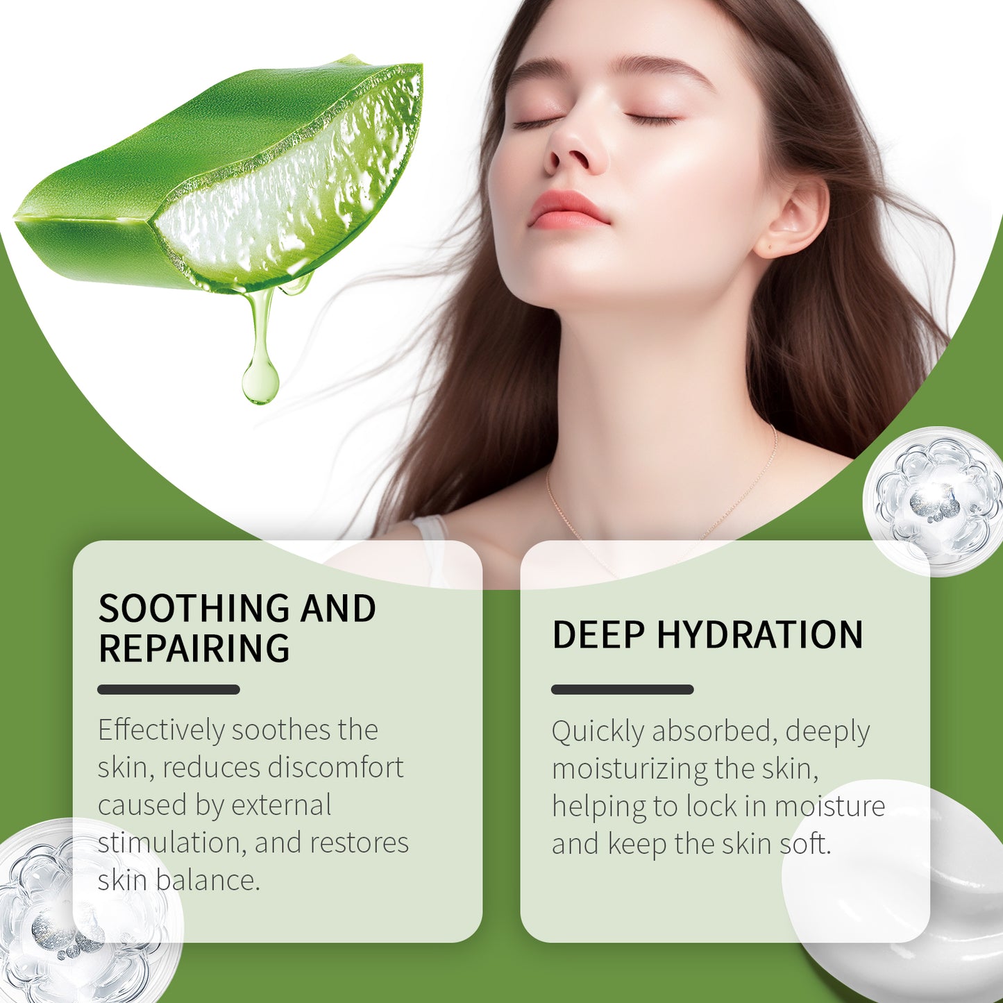 Aloe Vera Moisturizing Facial Cream - Deep Hydration & Skin Soothing