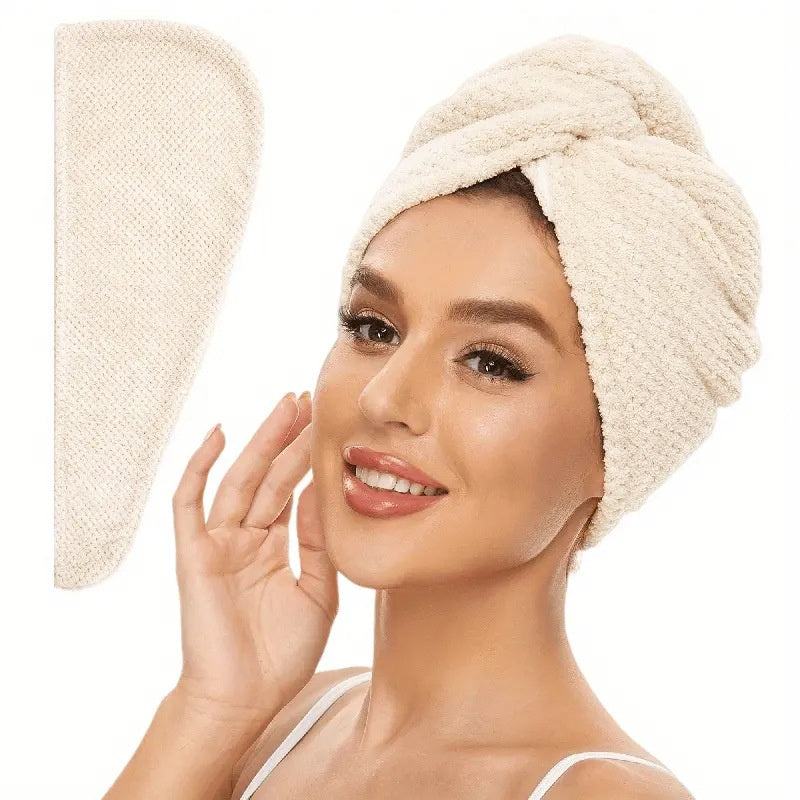 Coral Fleece Quick-Drying Hair Towel Cap Bath Hair Drying Wrap