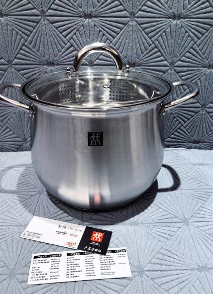 Large Capacity Stainless Steel Stock Pot 24cm Double Ear Cooking Pot