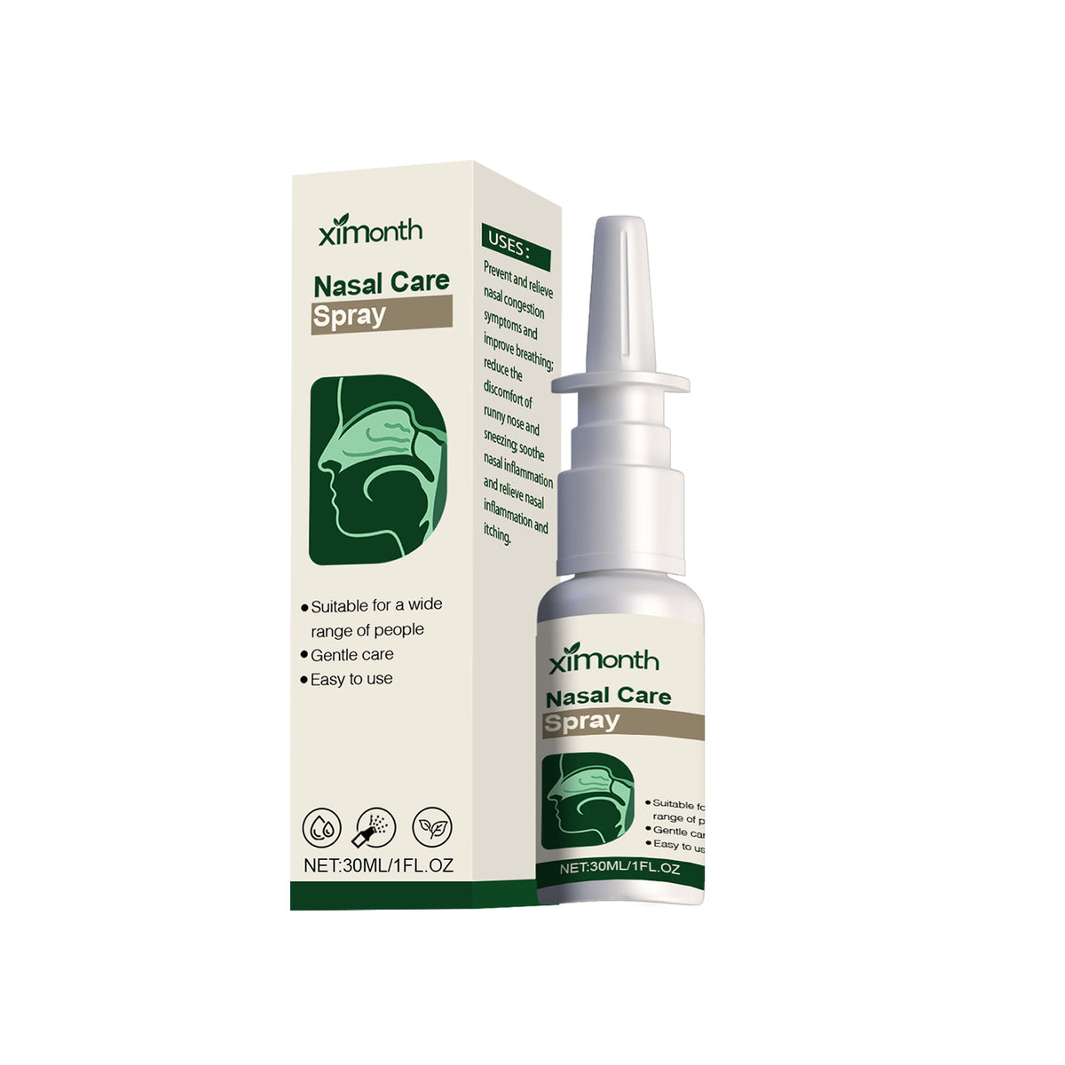 Xanthium Plant Extract Nasal Blockage Cleaning Moisturizing Spray