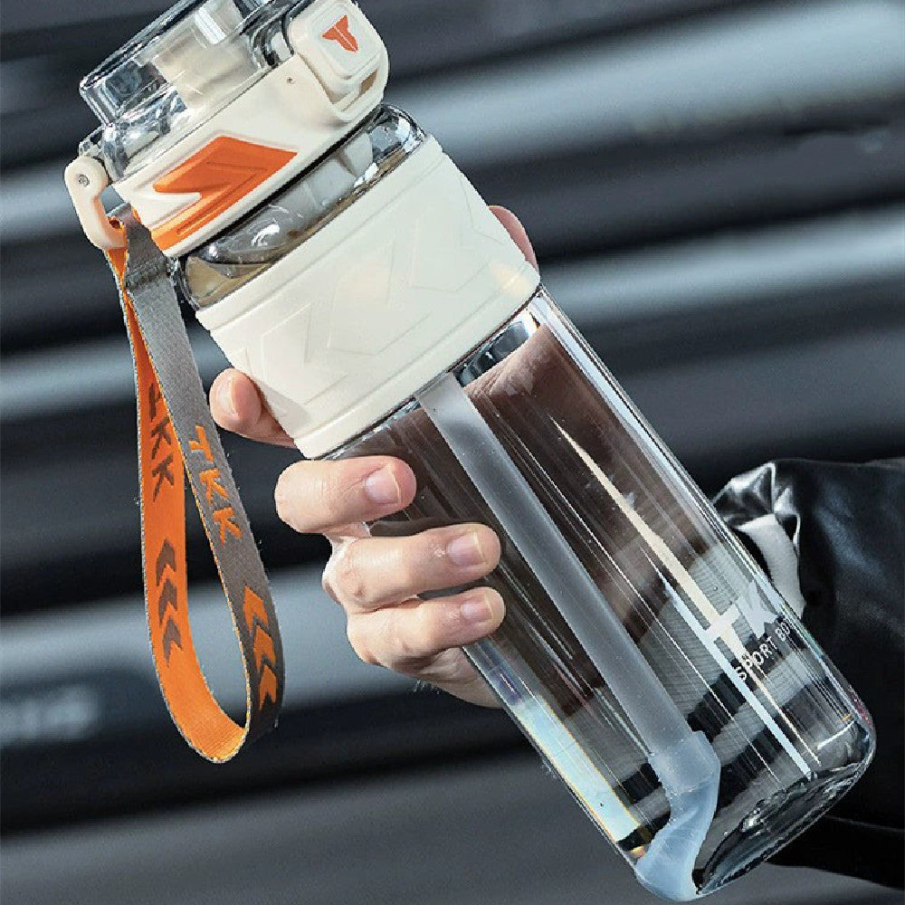 Large Capacity Sports Water Bottle with Straw - 600ml, 800ml, 1000ml
