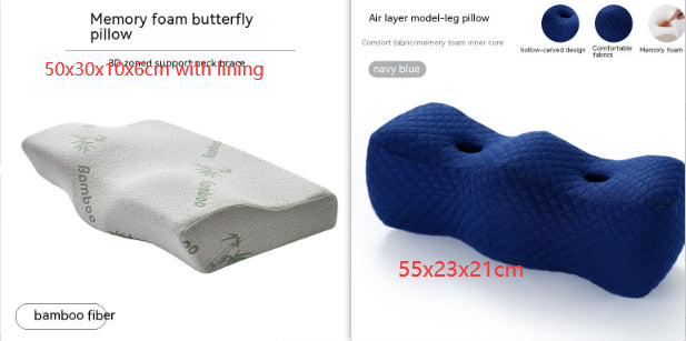 Memory Cotton Butterfly Shaped Pillow for Cervical Support and Neck Care