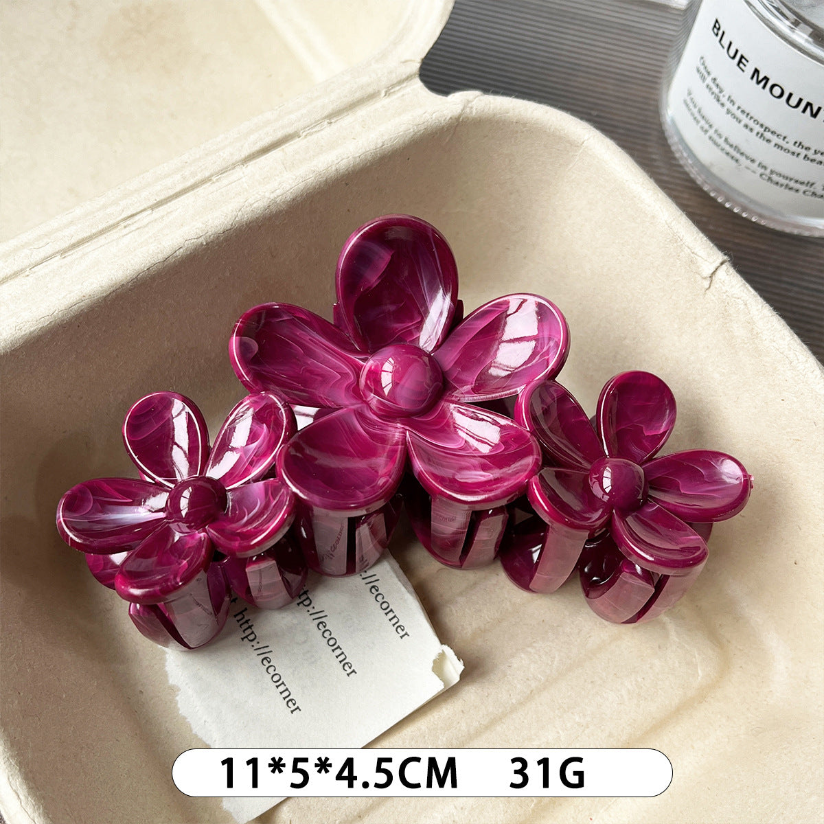 Large Floral Hair Clip for Women - Handmade Korean Style Hair Accessories with Variations