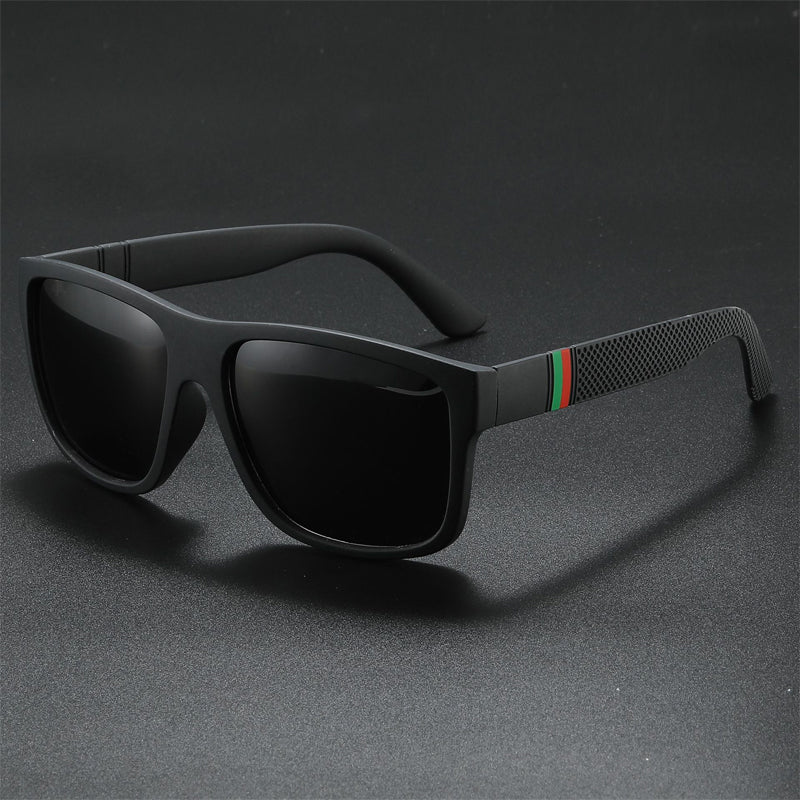 Polarized Square Vintage Sunglasses for Men & Women - Black