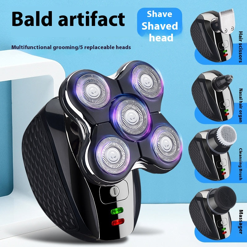 Rechargeable Electric Shaver with Floating Cutter Head