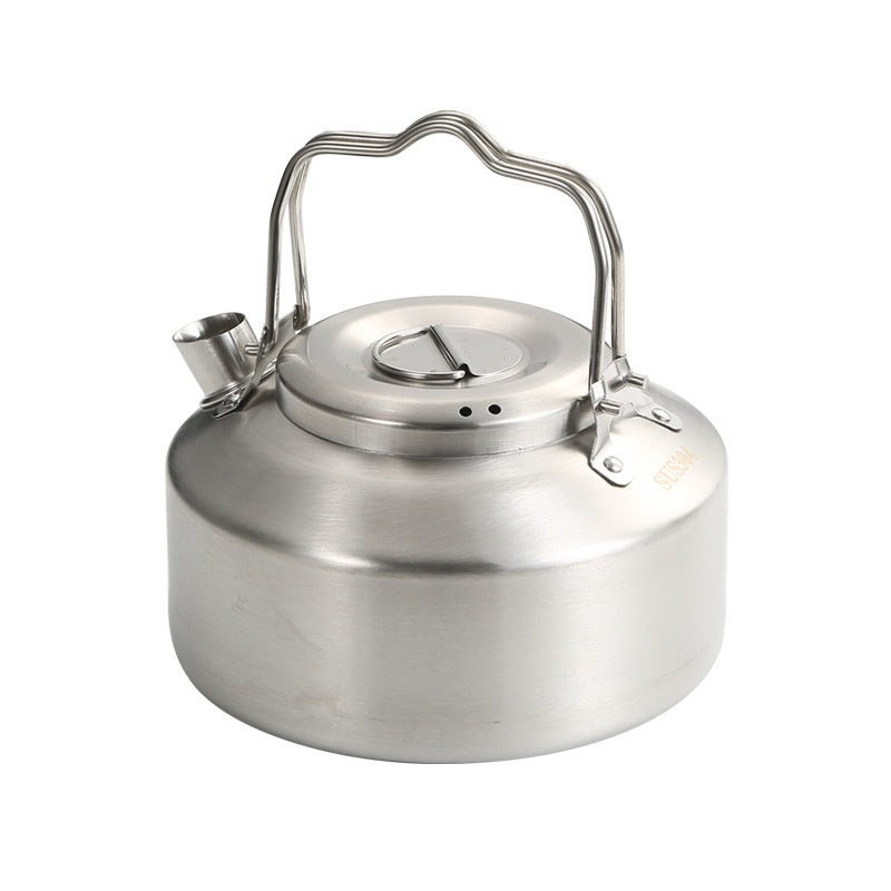 Portable Outdoor Cookware Set with Folding Pans & Windproof Gas Stove