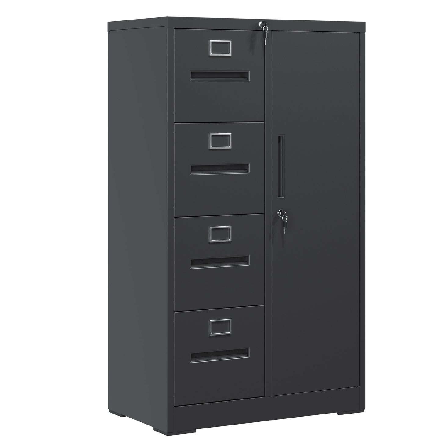 Metal Storage Vertical Filing Cabinet With Lock, Steel File Locker 4