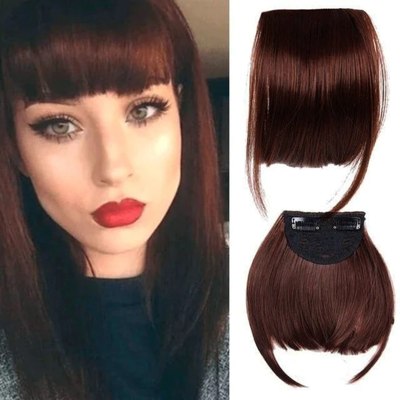 Synthetic Wigs for Women with Air Bangs and Sideburns - Multiple Colors