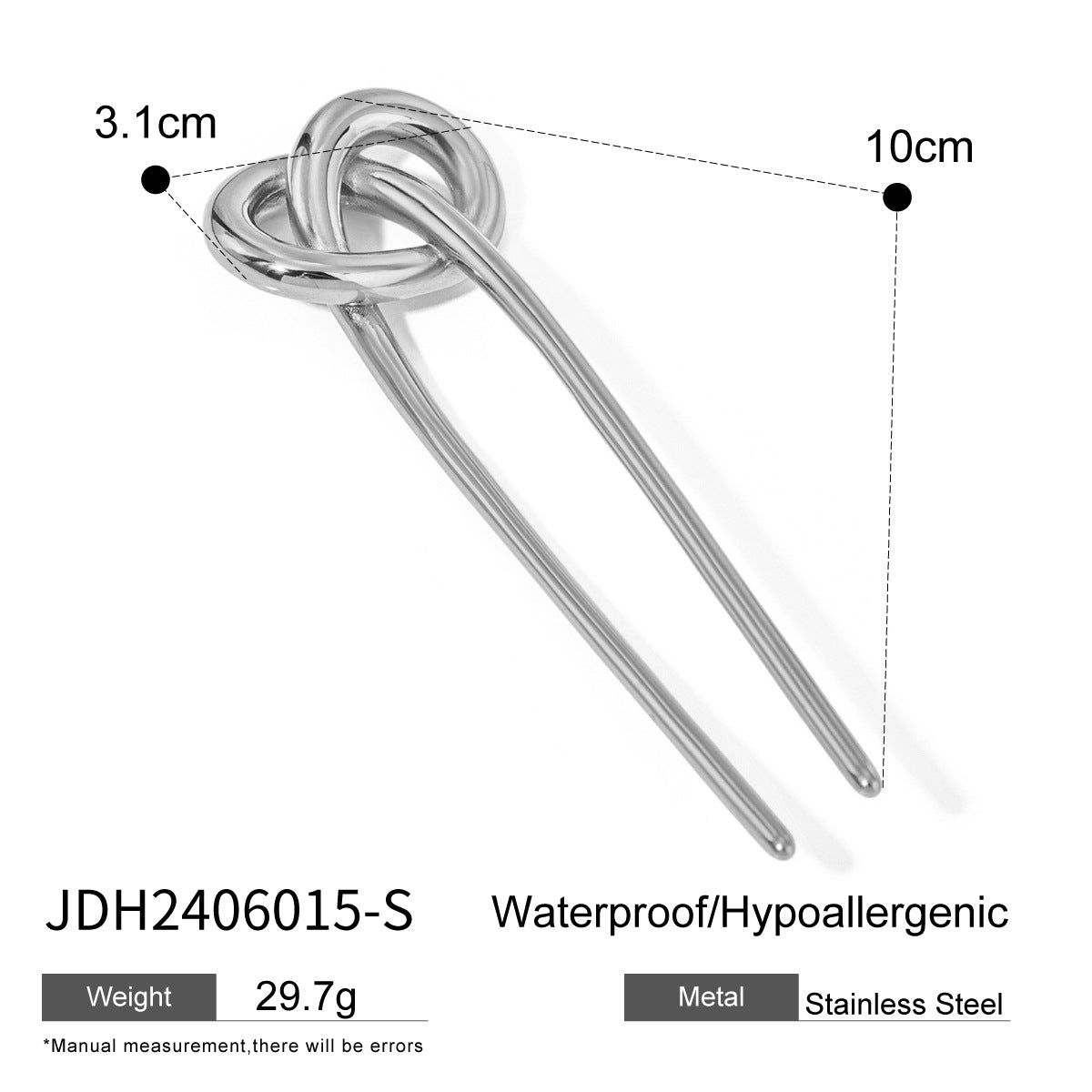 Geometric Stainless Steel Hairpin - Gold Elegance