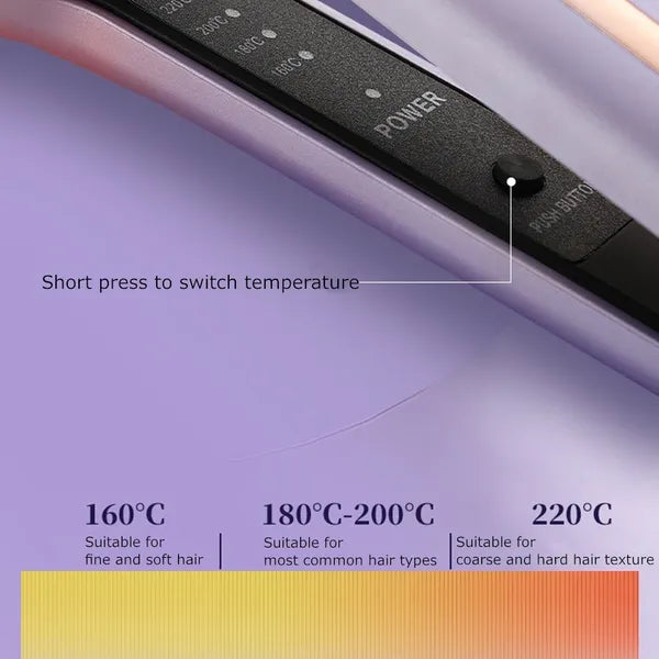 Professional Ionic Ceramic Hair Straightener and Curler 2-in-1 Tool