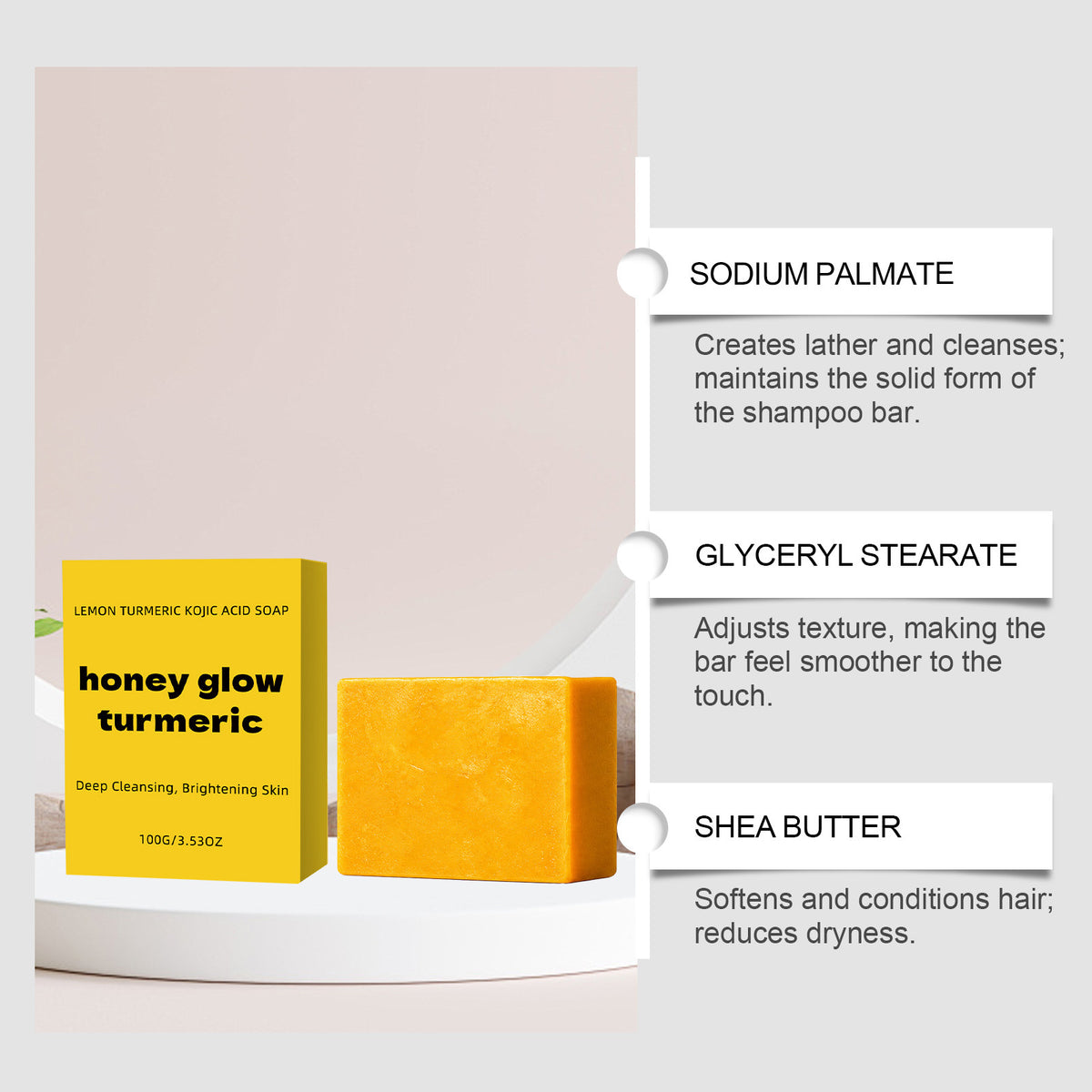 Lemon Turmeric Kojic Acid Body Soap – 100g