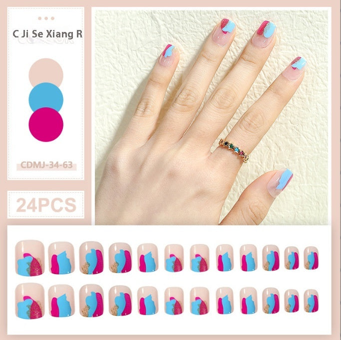 European, American & French Style Fake Nail Patch Set for Nail Art