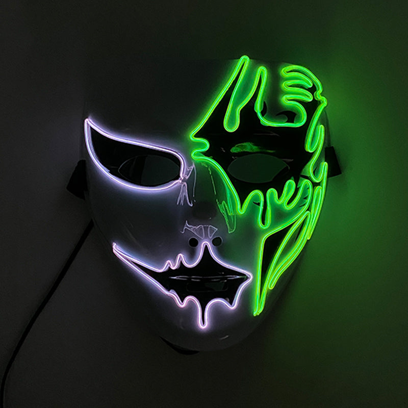 Halloween Zombie Mask Glowing LED Party Mask with Multiple Colors